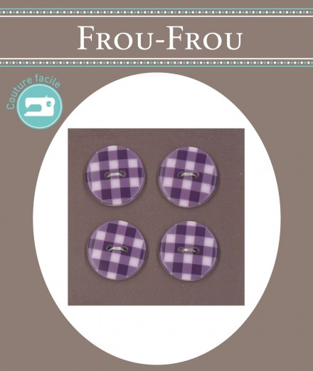 BLISTER 4 BOTONES VICHY 18MM MORADO (min. 3 u.)